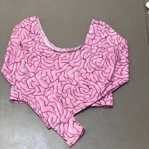 BlackMilk Braaains Long Sleeve Crop Top